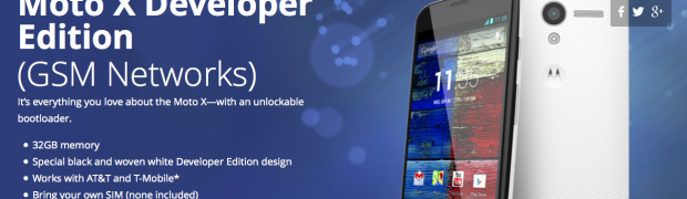 Moto X Developer Edition for AT&T and Verizon Now Available for $649