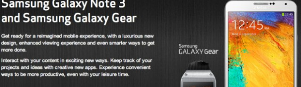 Verizon Samsung Galaxy Note 3 and the Samsung Galaxy Gear pre-order set for September 6th
