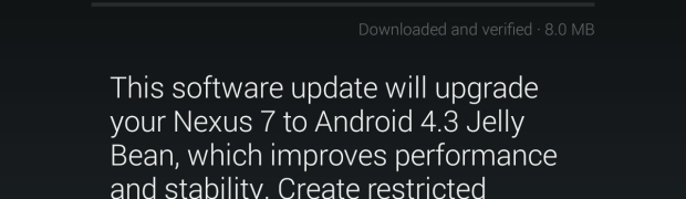 2013 Nexus 7 gets an 8MB update to Build number JSS15R