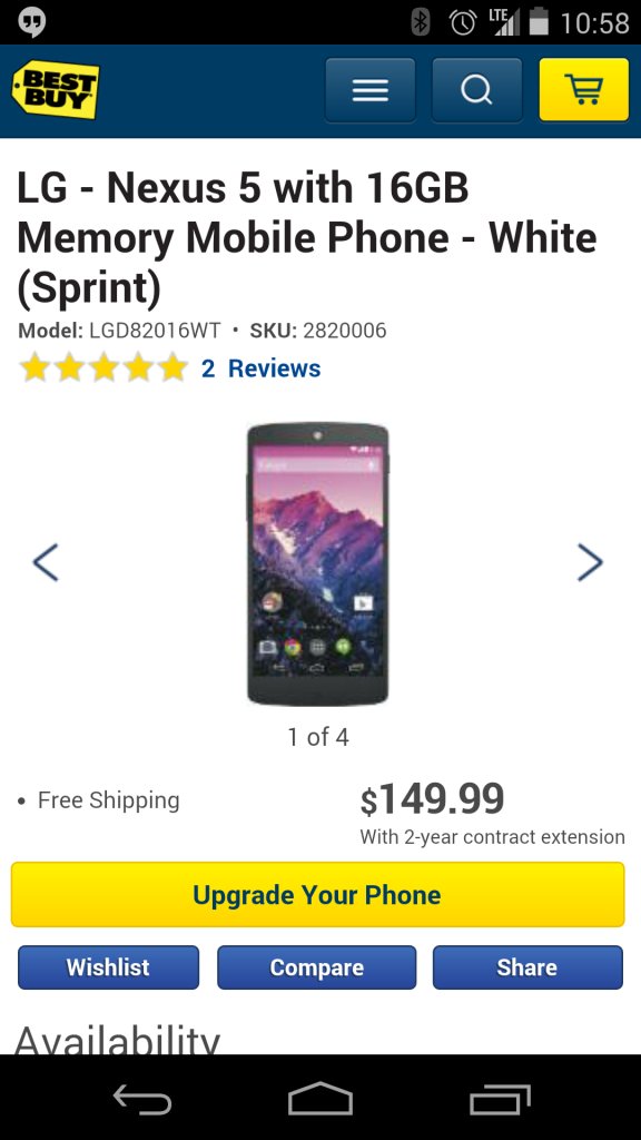 Best Buy Nexus 5