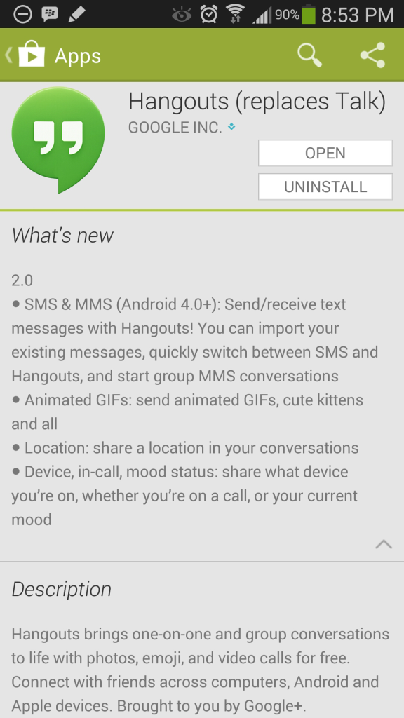 What's New from Play Store
